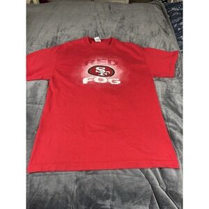 Vintage‎ Mens Tshitr Y2K San Francisco 49ers NFL Logo Athletic Red, Size L